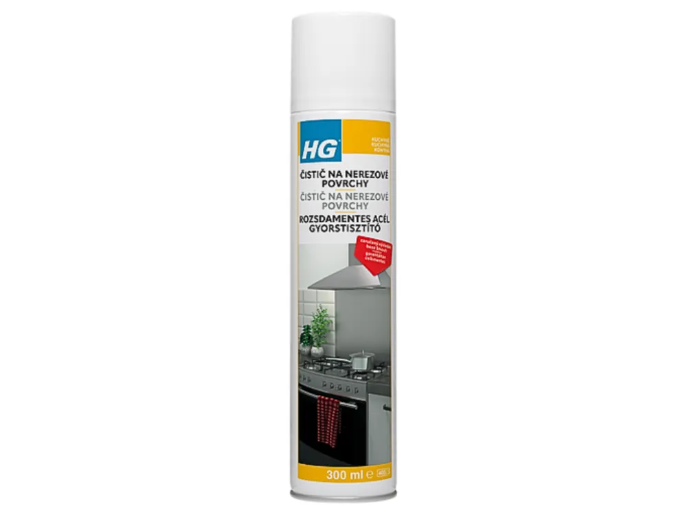 Nová Kolekce HG čistič na nerezové povrchy 300 ml