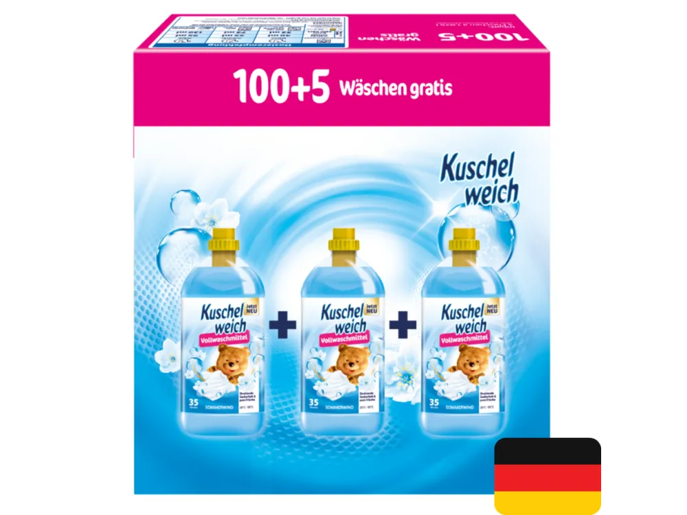 Kuschelweich prací gel 105 (3x35) dávek Sommerwind 3x1,925 l Expresní Doručení