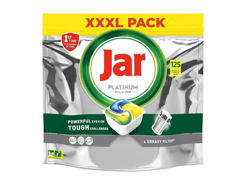 Pouze Dnes Jar tablety do myčky 125 ks Platinum Lemon
