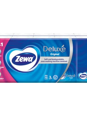 Zewa papírové kapesníčky 10x10 ks 3-vrstvé Deluxe Original Nejprodávanější
