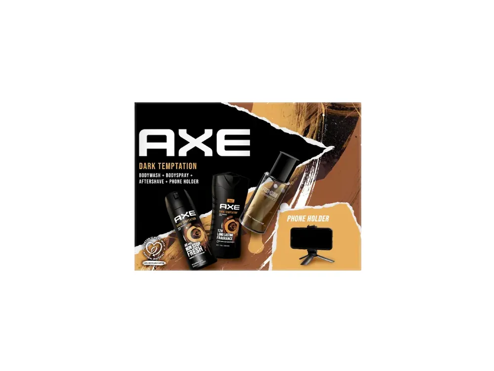 Axe dárková sada Dark Temptation (sprch.gel+VPH+deodorant+držák na mobil) Cenový Hit