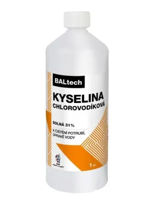 Nová Kolekce BALtech Kyselina Chlorovodíková (solná) 1 l HCI 31%