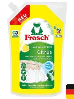 Značkový Frosch prací gel 25 dávek Citrus na bílé prádlo 1,5 l