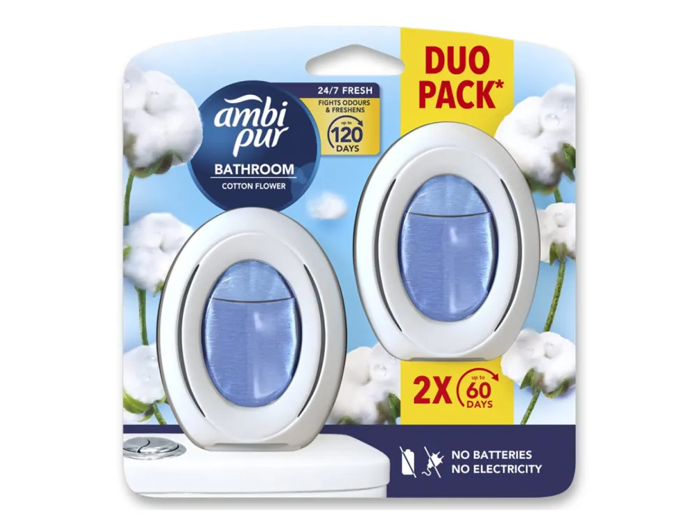 Ambi Pur Bathroom osvěžovač vzduchu 2 x 8 ml Cotton Flower Značkový