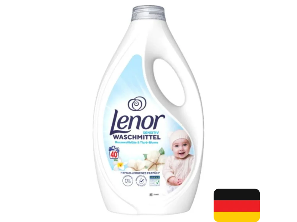 Sezónní Sleva Lenor prací gel 40 dávek Sensitiv 1,8 l