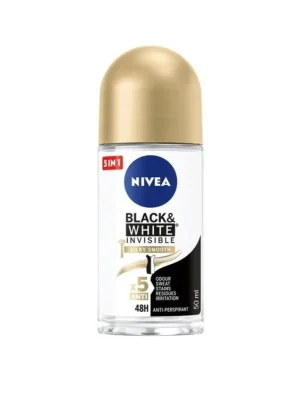 Nivea antiperspirant roll-on 50 ml Invisible Black & White Silky Smooth Cenová Bomba