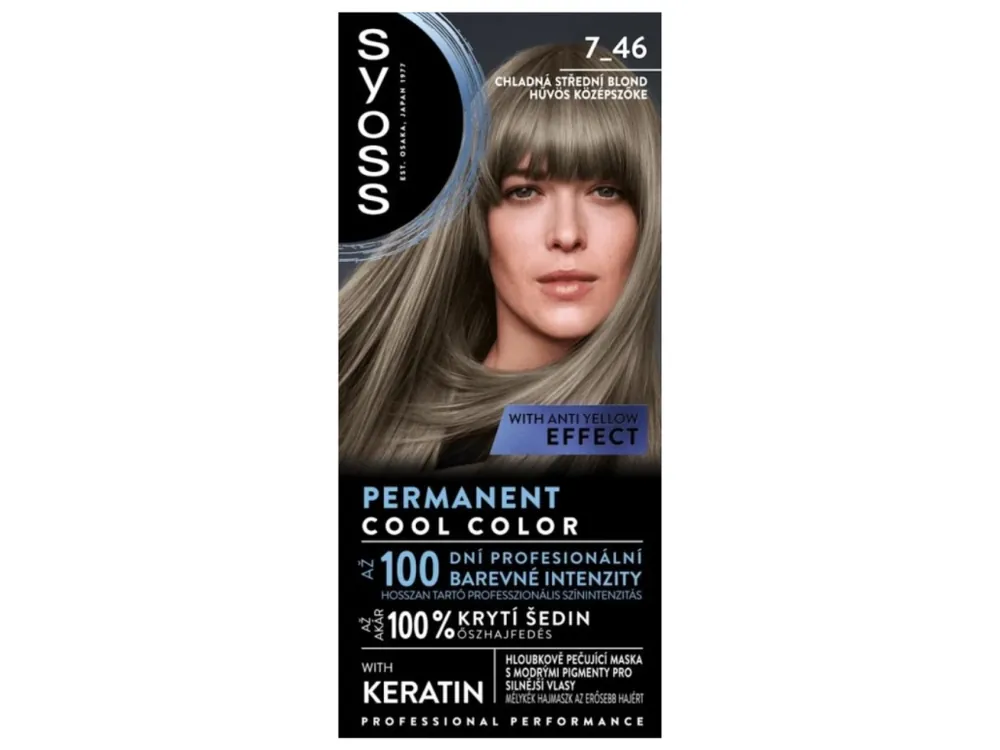 Rychlé Dodání Syoss barva na vlasy Professional Performance 7-46 Chladná střední blond