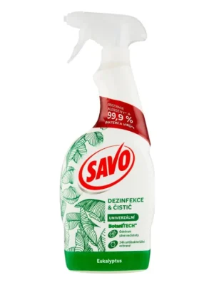 Novinka Savo univerzální dezinfekční sprej bez chloru 700 ml Eukalyptus