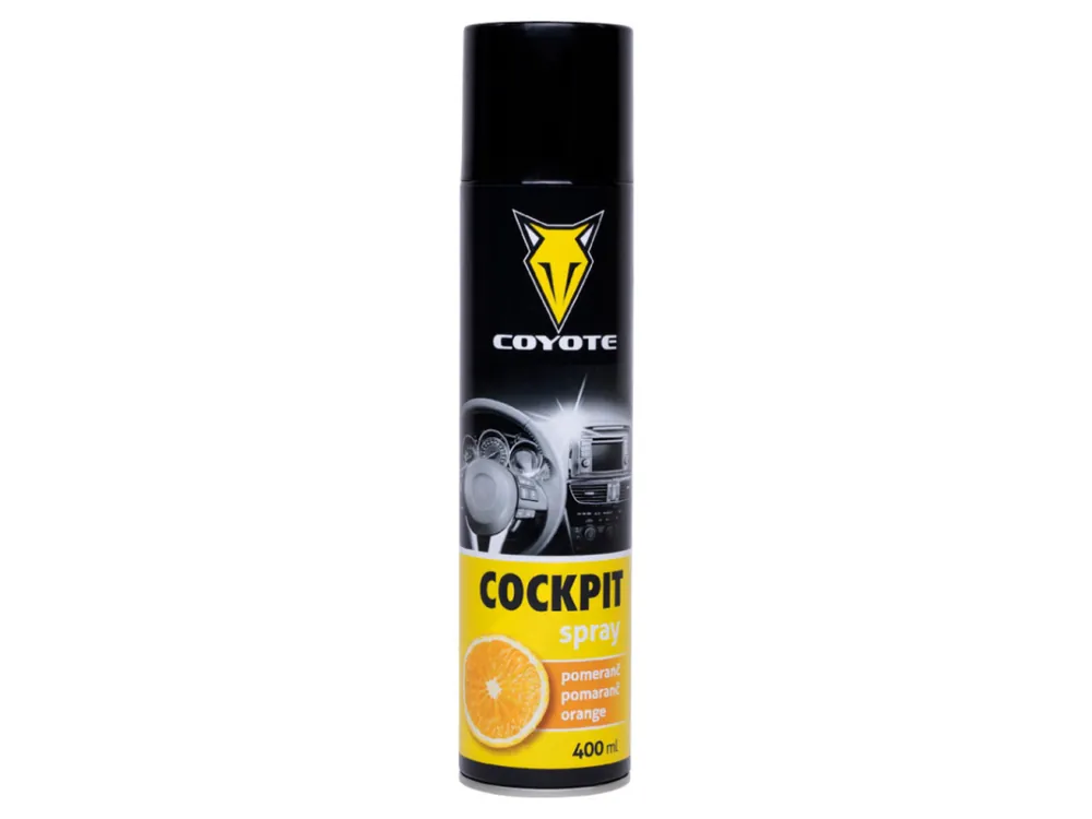 Akce Coyote Cockpit čistící spray pro interiér aut 400 ml Pomeranč