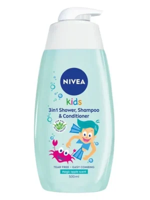 Nivea kids sprchový gel + šampon 500 ml Apple 3v1 Aktuální