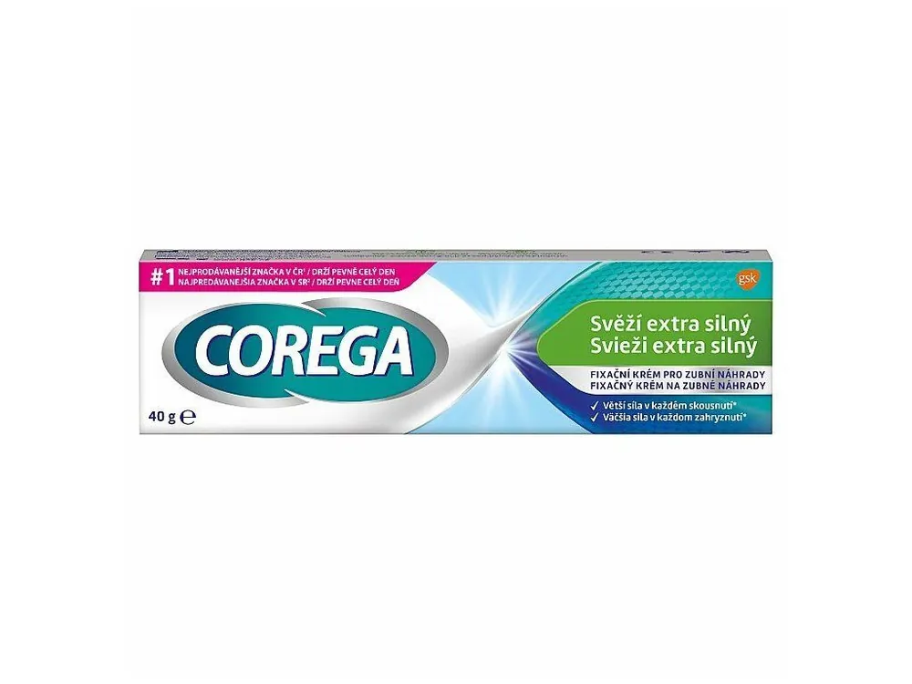 Tovární Cena Corega fixační krém 40 g Extra silný Svěží