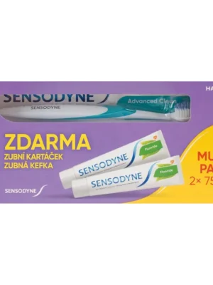 Sensodyne zubní pasta 2x75 ml Fluoride + zubní kartáček zdarma Cenový Hit