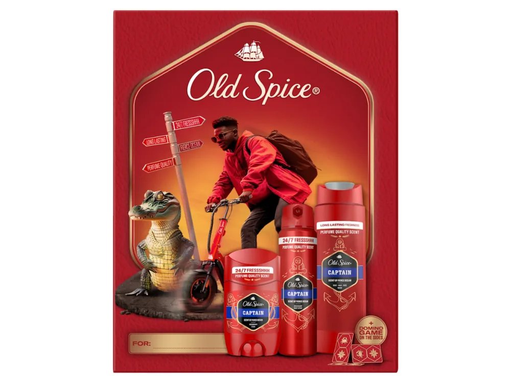 Cenová Bomba Old Spice dárková sada Captain (sprchový gel + deostick + deosprej)