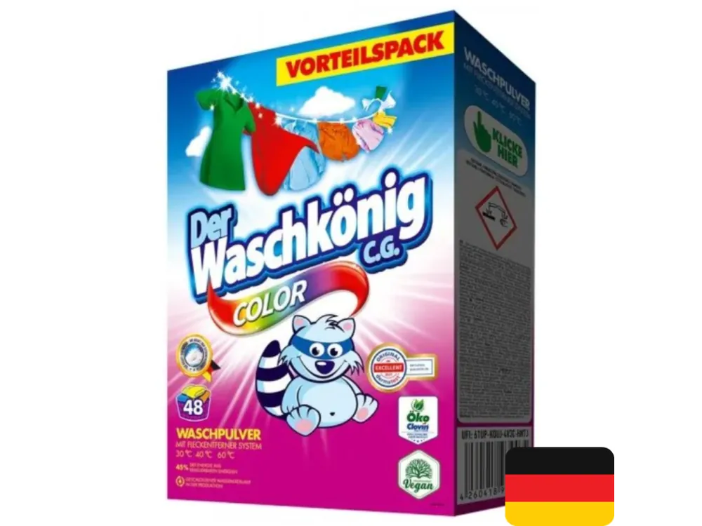 Oblíbený Waschkönig prací prášek 48 dávek Color 2,88 kg