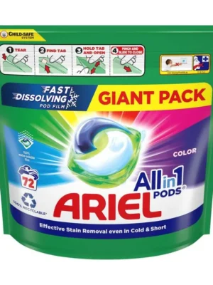 Akční Nabídka Ariel gelové kapsle 72 ks Color All in 1
