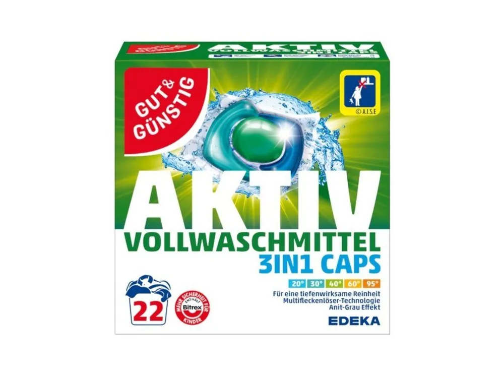 Gut & Günstig gelové kapsle 22 ks Aktiv Universal Hit Sezóny