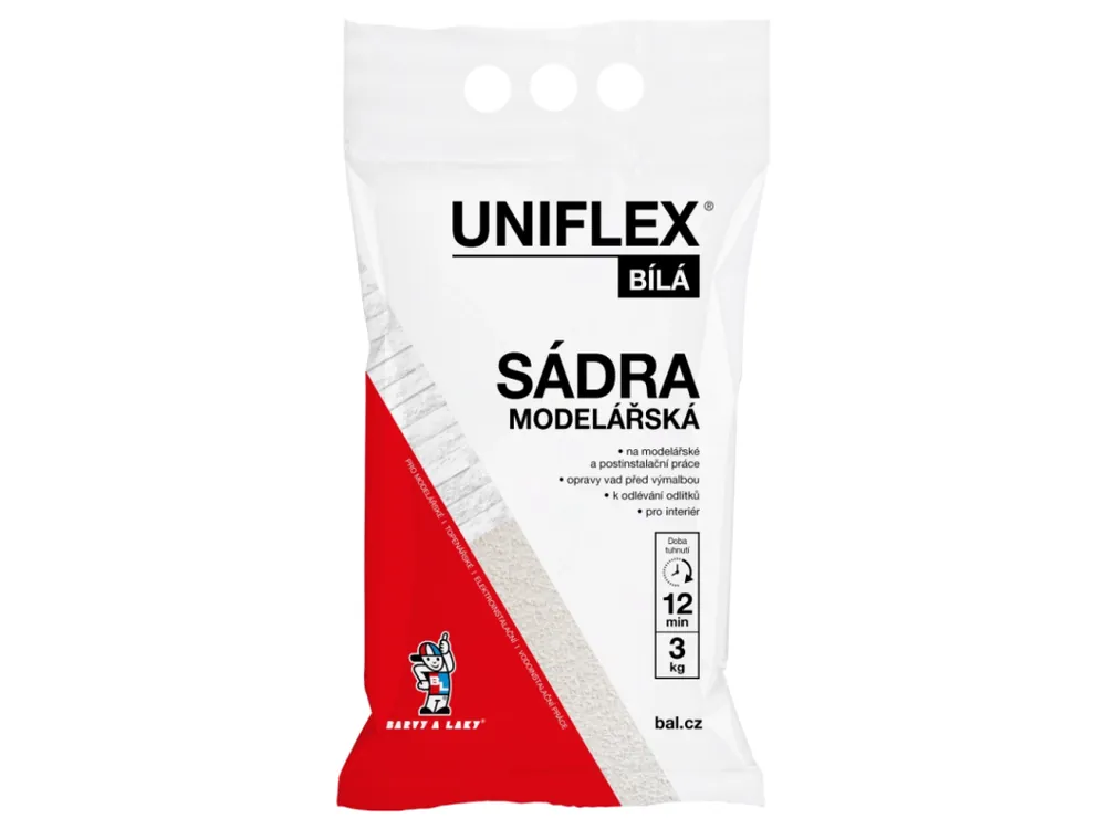 Uniflex modelářská sádra bílá 3 kg Přímo Od Výrobce