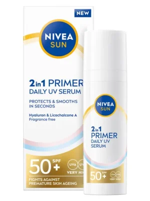 Bezpečná Platba Nivea Sun Primer pleťové sérum 2v1 SPF 50+ 30 ml