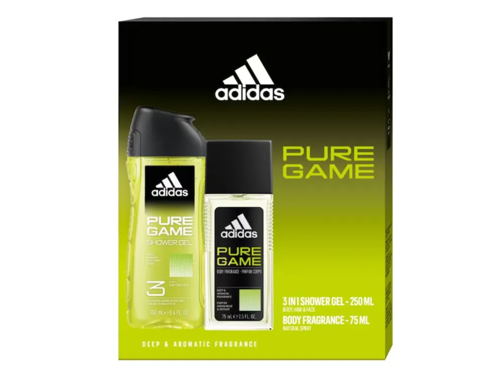 Kup Teď Adidas dárková sada Pure Game (DNS 75 ml + sprchový gel 250 ml)