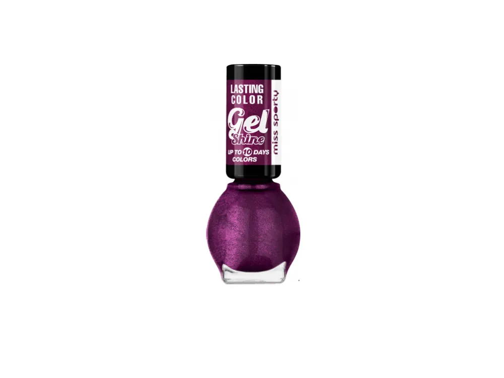 Cenový Hit Miss Sporty lak na nehty 7 ml Color Gel Shine 568 tmavě fialový třpytivý