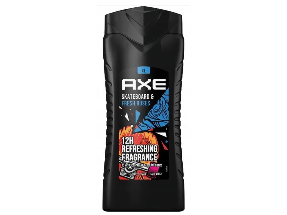 Axe sprchový gel 400 ml Skateboard & Fresh Roses 3v1 Výprodej
