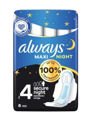 Novinka Always vložky 6 ks Maxi Secure Night plus