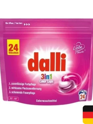 Novinka Dalli gelové kapsle 24 ks 3v1 Color 636 g