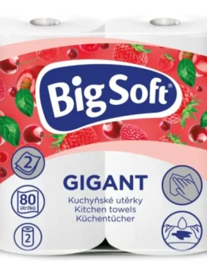 Big Soft Gigant kuchyňské utěrky 2 ks 2-vrstvé Super Cena