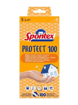 Sleva Spontex vinylové rukavice 100 ks vel. S Protect 100
