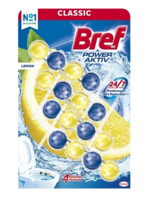 Koupit Online Bref WC blok Power Aktiv 4 ks (4x50g) Lemon