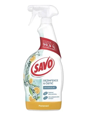 Nejprodávanější Savo univerzální dezinfekční sprej bez chloru 700 ml Pomeranč