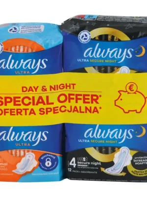 Always vložky duo Ultra Normal 20 ks + Ultra Secure Night 12 ks Akční Cena