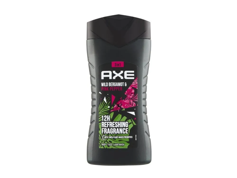 Axe sprchový gel 250 ml Wild Bergamont & Pink Pepper 3v1 Akční Nabídka