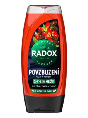 Radox sprchový gel 225 ml Men Goji a Kofein 3v1 Tovární Cena