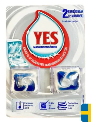Novinka YES kapsle na čištění myčky 2 ks