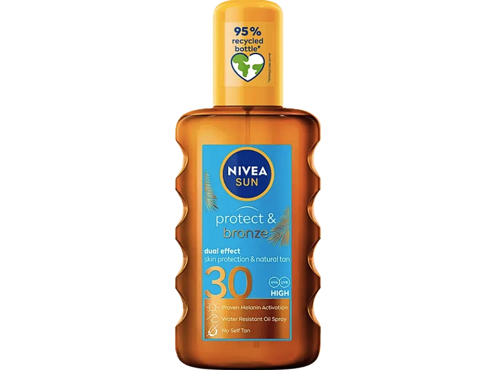 Nivea Sun Protect & Bronze olej na opalování SPF 30 200 ml Tovární Cena