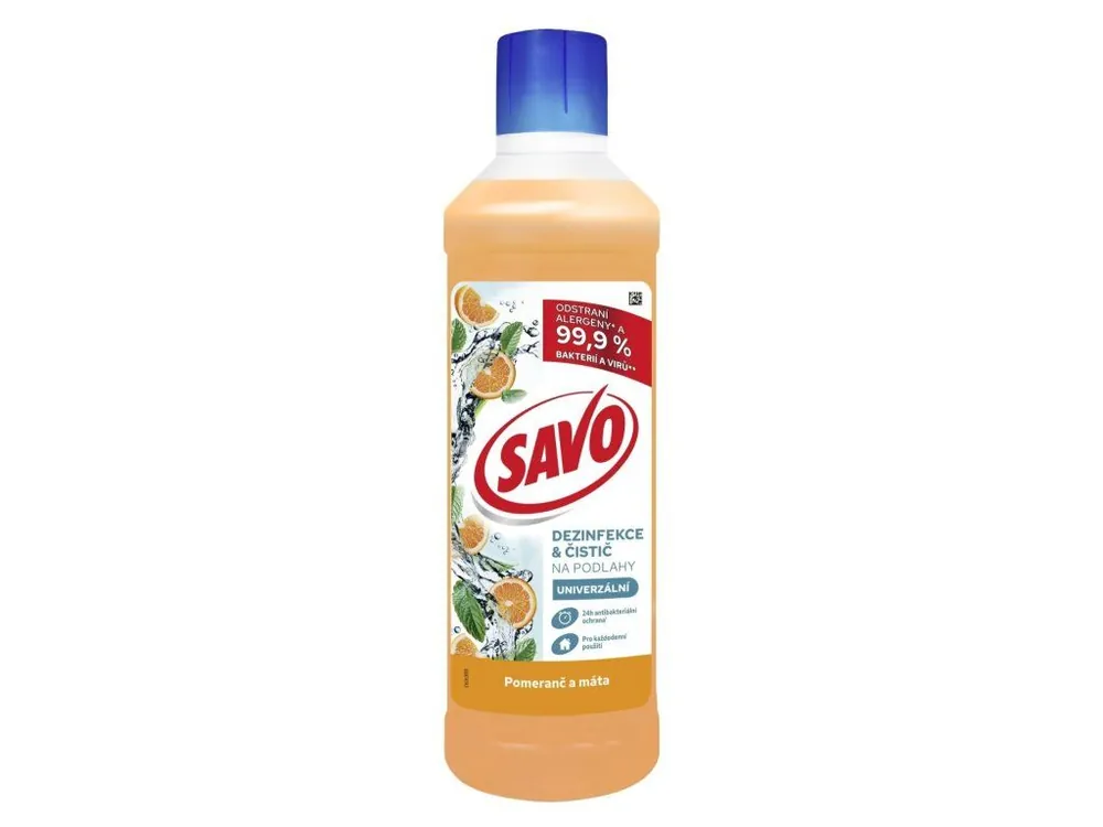 Savo dezinfekce a čistič na podlahy 1000 ml Pomeranč a Máta Hit Sezóny