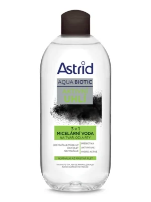Astrid micelární voda 400 ml Aqua Biotic Aktivní Uhlí 3v1 Omezená Nabídka