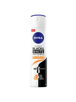 Dokud Zásoby Vydrží Nivea antiperspirant sprej 150 ml Invisible Black & White Ultimate Impact