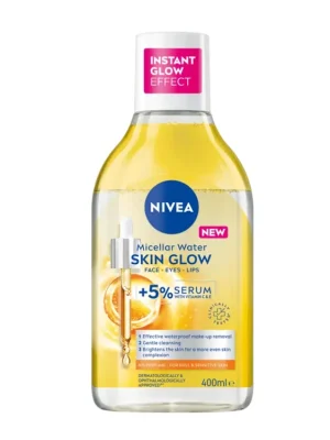 Víkendová Akce Nivea micelární voda 400 ml Skin Glow s 5% sérem Vitamínu C & E