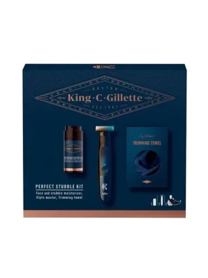 King C. Gillette dárková sada (zastřihovač + krém po holení + plášť na holení) Expresní Doručení