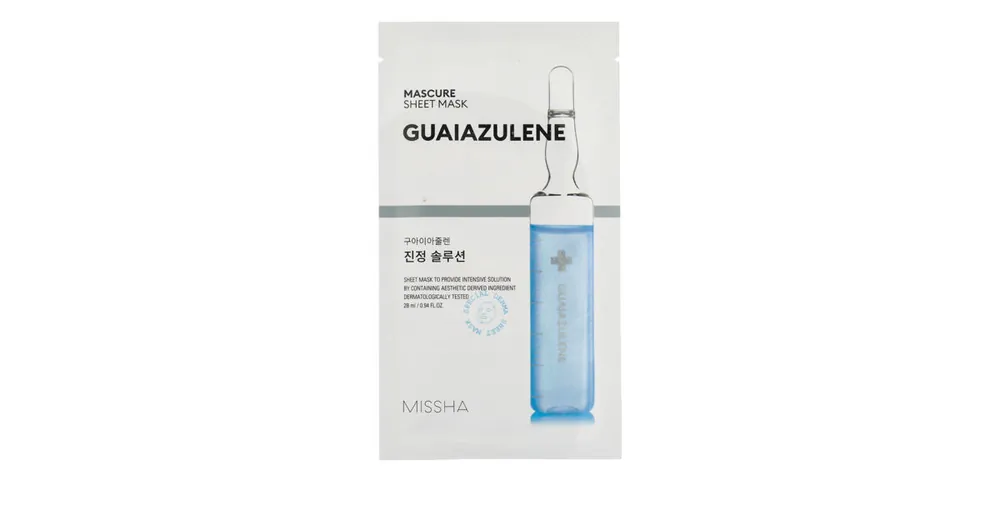 MISSHA Mascure Sheet Mask Guaiazulene 28 ml Vysoce Kvalitní