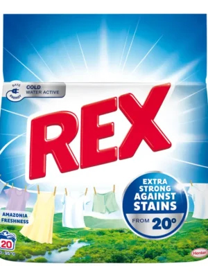 Nejprodávanější Rex prací prášek 20 dávek Universal Amazonia Freshness 1,1 kg