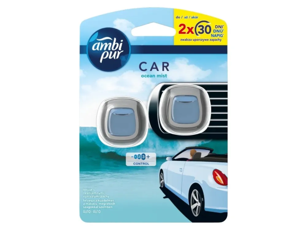 Ambi Pur Car osvěžovač vzduchu do auta 2 x 2 ml Ocean Mist Speciální Cena