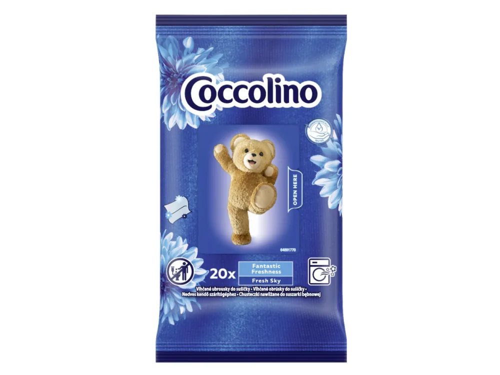 Coccolino vlhčené ubrousky do sušičky 20 ks Fresh Sky Výprodej