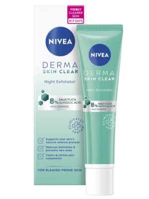 Vysoce Kvalitní Nivea noční exfoliační pleťový peeling 40 ml Derma Skin Clean