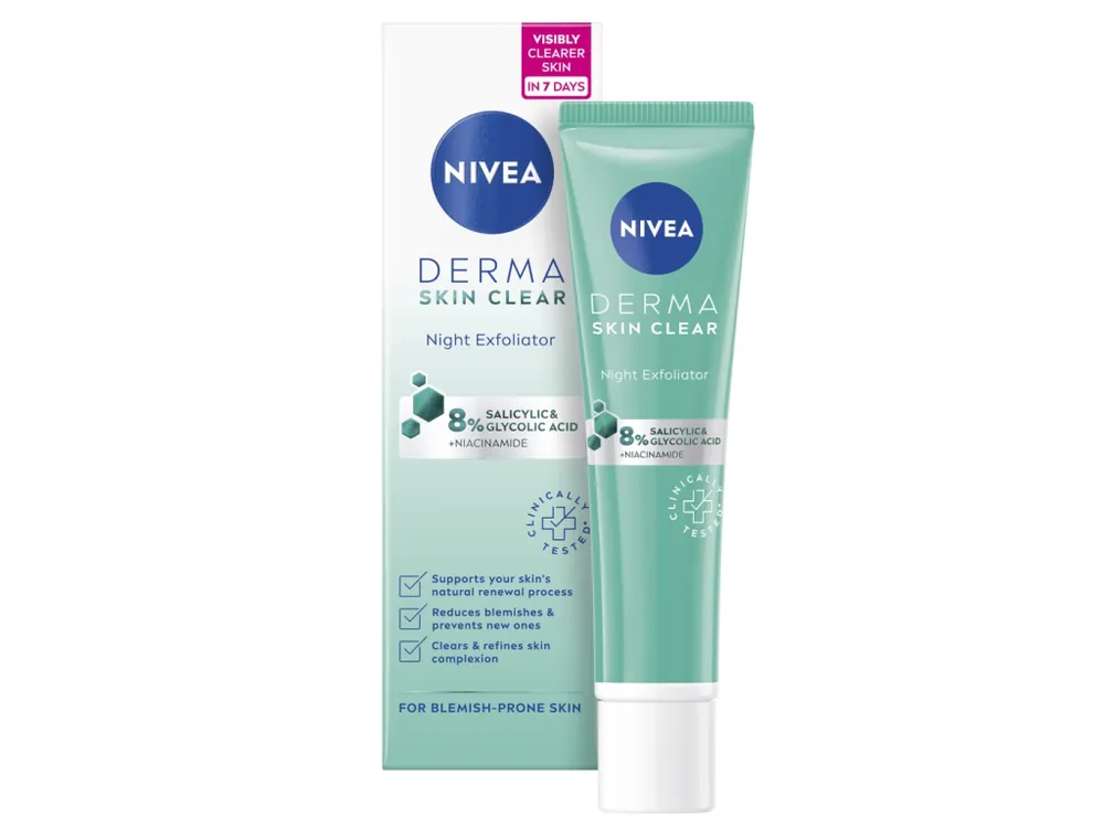 Vysoce Kvalitní Nivea noční exfoliační pleťový peeling 40 ml Derma Skin Clean