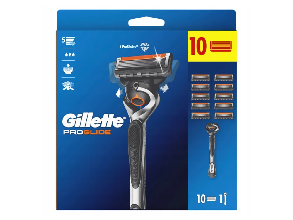 Cenový Hit Gillette holicí strojek Proglide + 10 náhradních hlavic