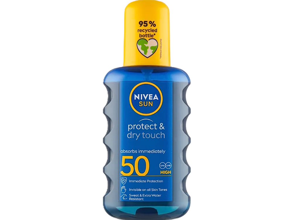 Nivea Sun Protect & Dry Touch sprej na opalování SPF 50 200 ml Cenově Výhodný