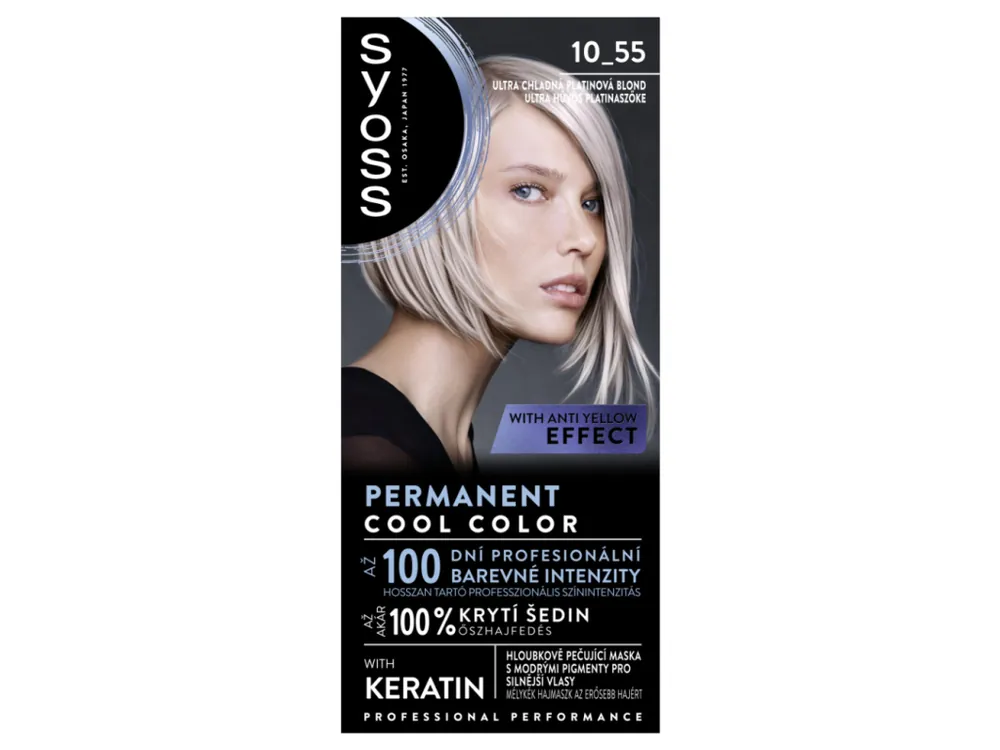 Syoss barva na vlasy Professional Performance 10-55 Ultra chladná platinová blond Nejprodávanější
